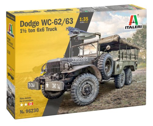 Go to product Italeri 96230 - 1:35 Dodge WC-62/63 1 1/2 Ton 6x6 Truck