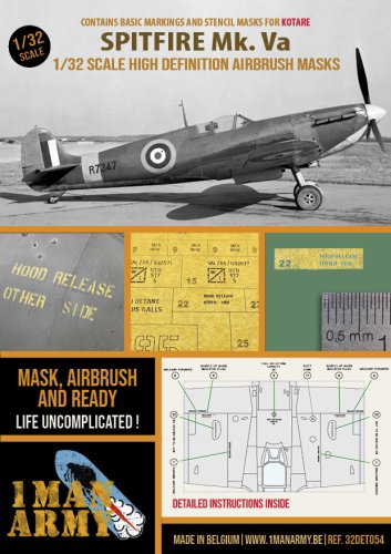 Go to product 1 Man Army 32DET054 - 1:32 Spitfire Mk. Va - Kotare