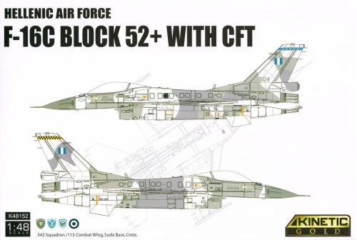 Go to product Pre-order - Kinetic 48152 - 1:48 Hellenic Air Force F-16C Block 52+ with CFT