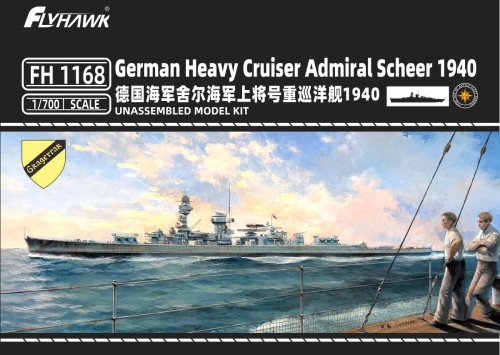 Go to product Flyhawk FH1168 - 1:700 German Heavy Cruiser Admiral Scheer 1940