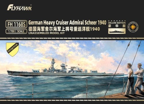 Go to product Flyhawk FH1168S - 1:700 German Heavy Cruiser Admiral Scheer 1940 - Deluxe Edition