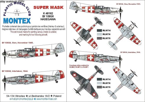 Go to product MONTEX K48162 - 1:48 Bf-109 G-6 Switzerland