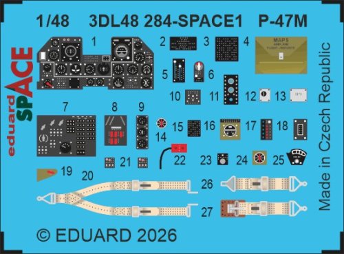 Go to product Eduard 3DL48284 - 1:48 P-47M Space 3D Decals