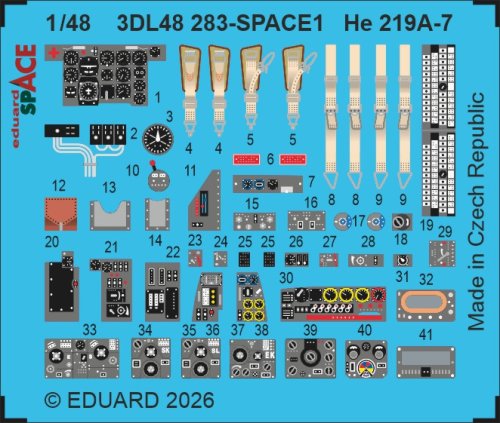 Go to product Eduard 3DL48283 - 1:48 He 219A-7 Space 3D Decals