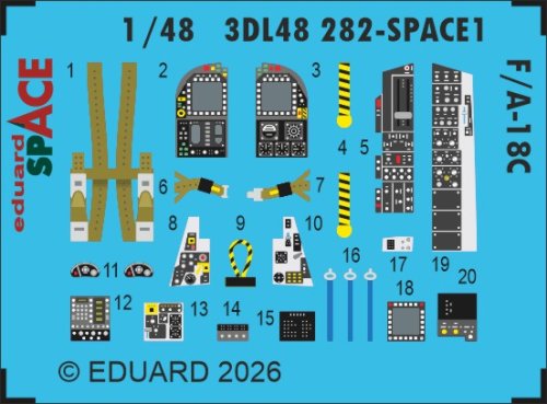 Go to product Eduard 3DL48282 - 1:48 F/A-18C Space 3D Decals