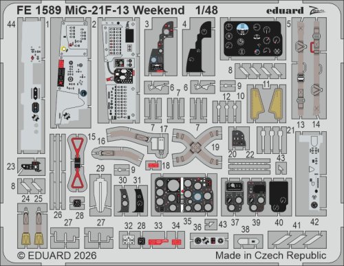 Go to product Eduard FE1589 - 1:48 MiG-21F-13 Weekend