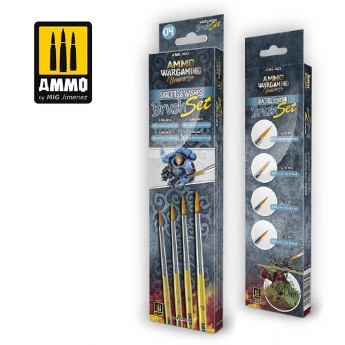 Go to product Ammo Mig 7623 - Shaders & Washes Brush Set Wargaming Universe