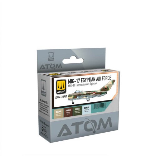 Go to product Ammo Mig 20947 - Atom MIG-17 Egyptian Air Force Set  paint set