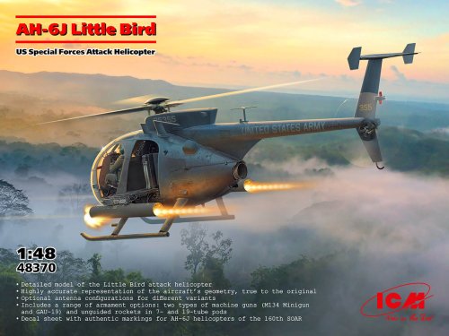 Go to product ICM 48370 - 1:48 AH-6J Little Bird US Special Forces Attack Helicopter