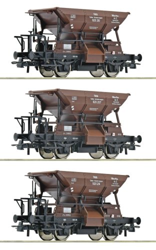 Go to product Roco 6600283 H0 - Set of 3 Talbot ballast hopper wagons, ÖBB, Era III-IV