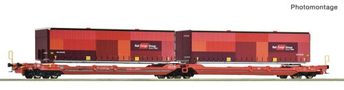 Go to product Roco 6600033 H0 - Articulated double-pocket wagon type T3000e, ÖBB/RCW, Era VI
