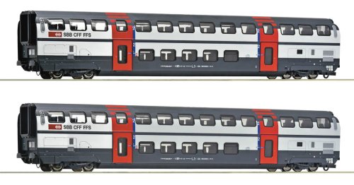 Go to product Roco 6200217 H0 - Set of 2 IC2000 double-deck passenger coaches, SBB, Era V-VI, set 2