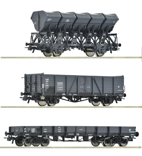 Go to product Roco 6600258 H0 - Set of 3 goods wagons, CFL, Era III