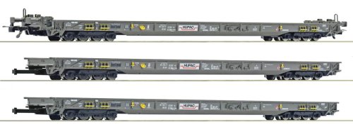 Go to product Roco 6600092 H0 - Set of 3 eight-axle low-floor wagons, HUPAC, Era V-VI