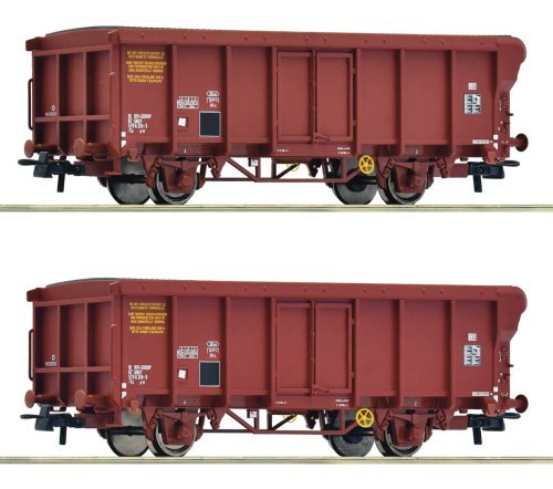 Go to product Roco 6600251 H0 - Set of 2 roll-roof goods wagons type Ts, SNCF, Era IV-V