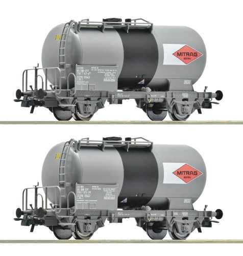 Go to product Roco 6600196 H0 - Set of 2 MITRAG tank wagons, SBB, Era V