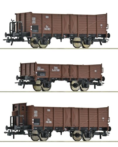 Go to product Roco 6600250 H0 - Set of 3 ÖBB open goods wagons, Era III-IV