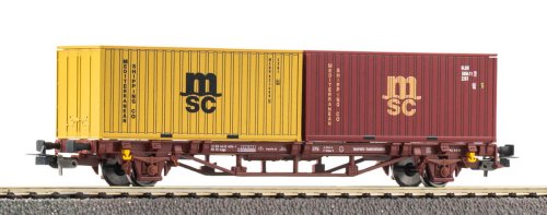 Go to product Piko 27750 H0 - Container flatcar with two MSC containers, FS, Era V