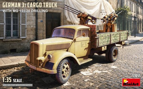 Go to product Miniart 53055 - 1:35 Gewrman 3t Cargo Truck with MG 151/20 Drilling