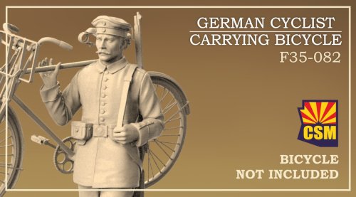 Go to product Copper State Models CSM F35082 - 1:35 German Cyclist Carrying Bicycle
