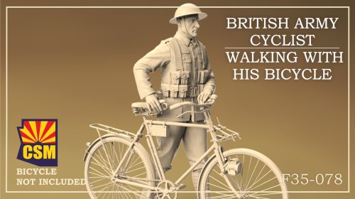 Go to product Copper State Models CSM F35078 - 1:35 British Army Cyclist Walking with his Bicycle