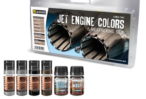 Go to product AMMO MIG 7445 - Jet Engines Colors & Weathering Set
