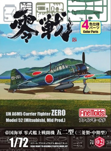 Go to product Fine Molds FR02 - 1:72 IJN A6M5 Carrier Fighter Zero Model 52 Mitsubishi Mid Prod