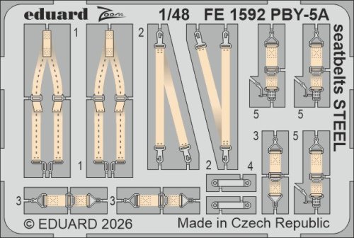 Go to product Eduard FE1592 - 1:48 PBY-5A seatbelts - Steel