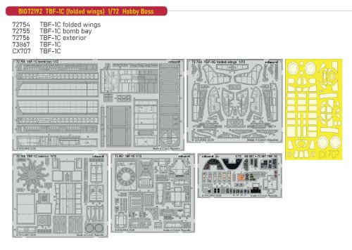 Go to product Eduard BIG72192 - 1:72 TBF-1C folded wings
