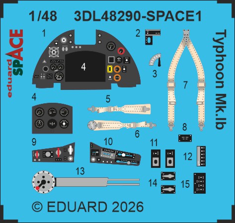 Go to product Eduard 3DL48290 - 1:48 Typhoon Mk.Ib Space 3D Decals