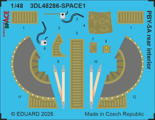Go to product Eduard 3DL48286 - 1:48 PBY-5A rear interior Space 3D Decals