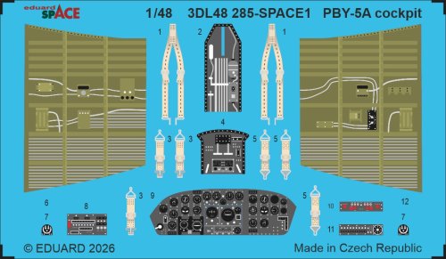 Go to product Eduard 3DL48285 - 1:48 PBY-5A cockpit Space 3D Decals