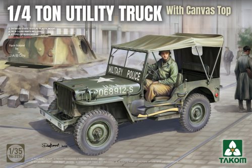Go to product Przedsprzedaż - Takom 2214 - 1:35 1/4 Ton Utility Truck with Canvas Top