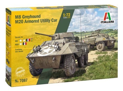 Go to product Italeri 7087 - 1:72 M8 Greyhound & M20 Armored Utility Car