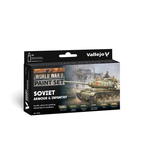 Go to product VALLEJO 70202 - WWII Soviet Armour & Infantry - Paint Set