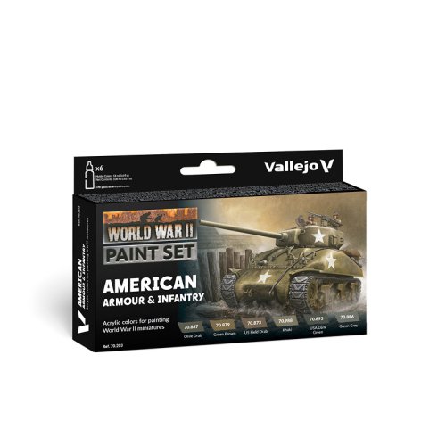 Go to product VALLEJO 70203 - WWII American Armour & Infantry - Paint Set