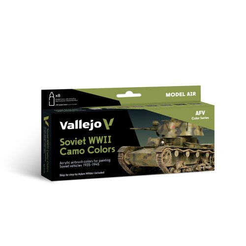 Go to product VALLEJO Model Air Set 71188 - Soviet WWII Vehicles Camo Colors