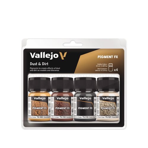 Go to product VALLEJO Pigments Set 73190 - Dust & Dirt 4 x 35ml