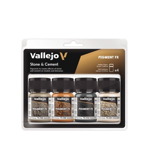 Go to product VALLEJO Pigments Set 73192 - Stone & Cement 4 x 35ml