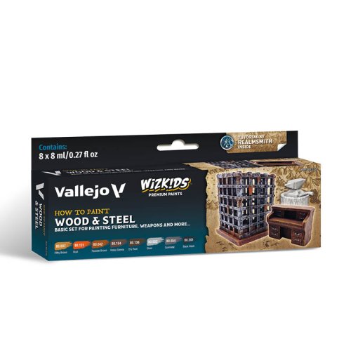 Go to product VALLEJO 80256 - Wood & Steel - WizKids Premium Paints Set 8 x 8 ml