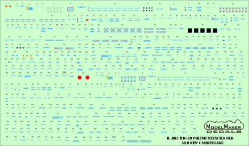 Go to product MODELMAKER D48091 - 1:48 MiG-29 Polish stencils