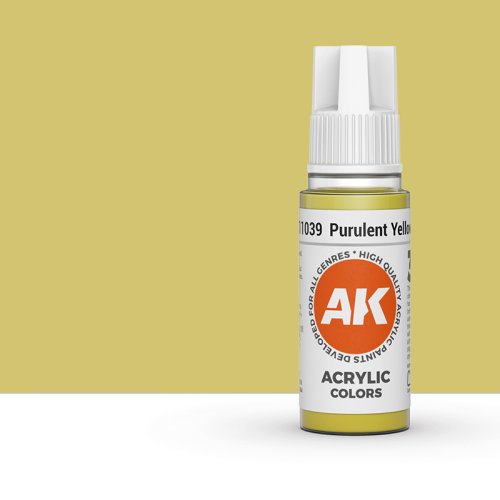 Go to product AK INTERACTIVE 11039 - Acrylic paint Purulent Yellow 17ml