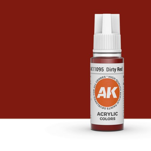 Go to product AK INTERACTIVE 11095 - Acrylic paint Dirty Red 17ml