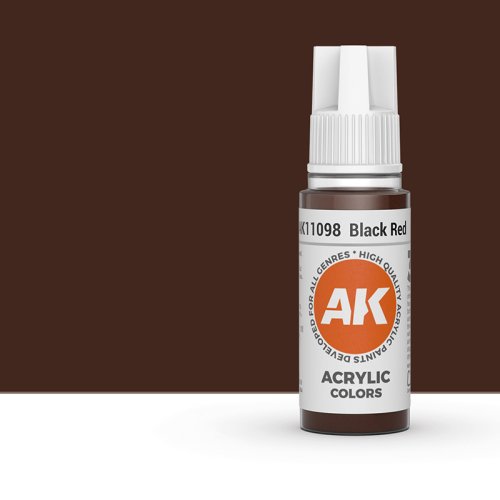 Go to product AK INTERACTIVE 11098 - Acrylic paint Black Red 17ml