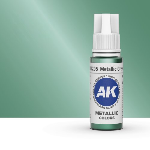 Go to product AK INTERACTIVE 11205 - Acrylic paint Metallic Green 17ml