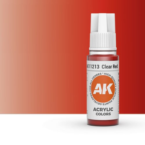 Go to product AK INTERACTIVE 11213 - Acrylic paint Clear Red 17ml