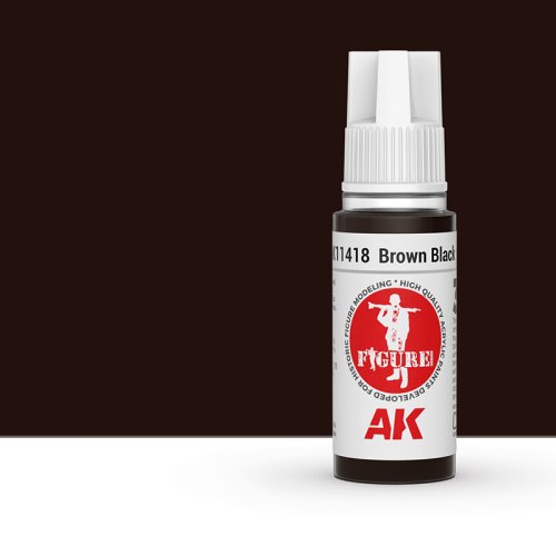 Go to product AK INTERACTIVE 11418 - Acrylic paint Brown Black 17ml