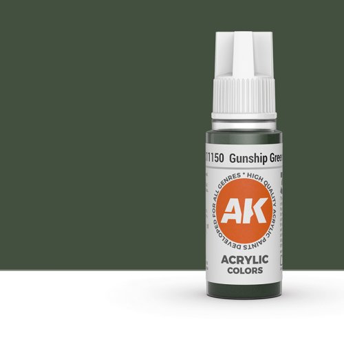 Go to product AK INTERACTIVE 11150 - Acrylic paint Gunship Green 17ml