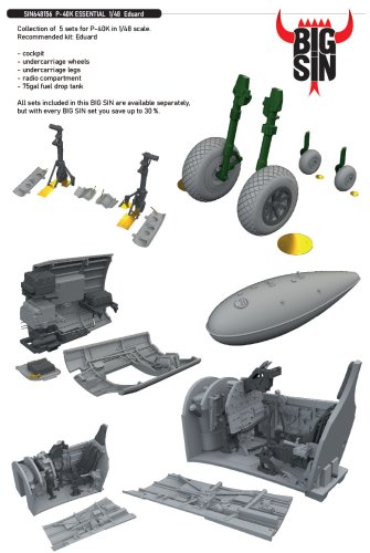Go to product Eduard SIN648156 - 1:48 P-40K Essential resin set
