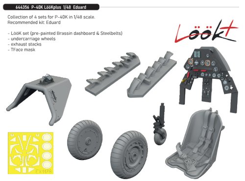 Go to product Eduard 644356 - 1:48 P-40K LööKplus resin set